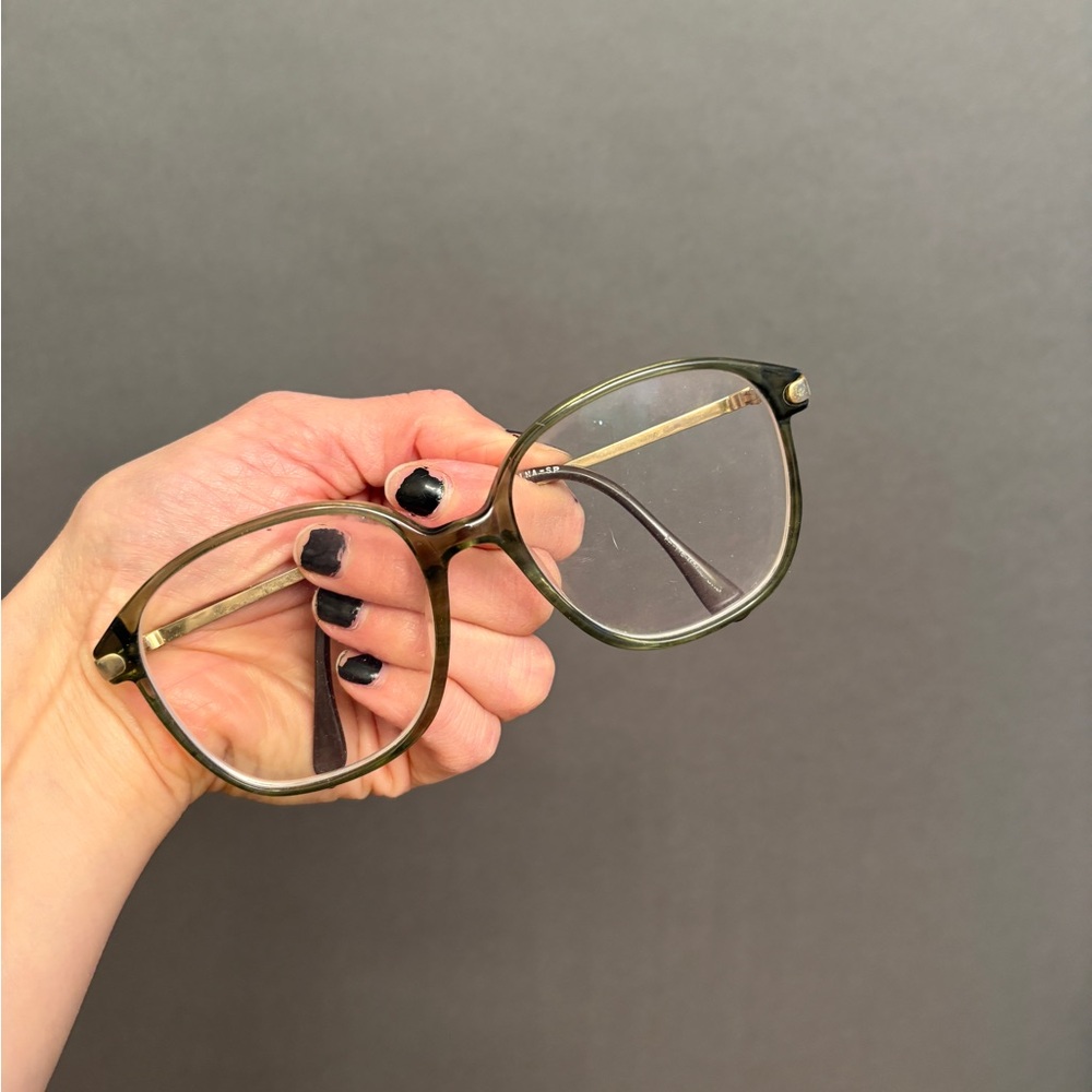 Stylish green and Gold Glasses with prescription